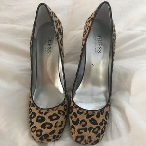 Guess Leopard Pony Hair Pumps 8